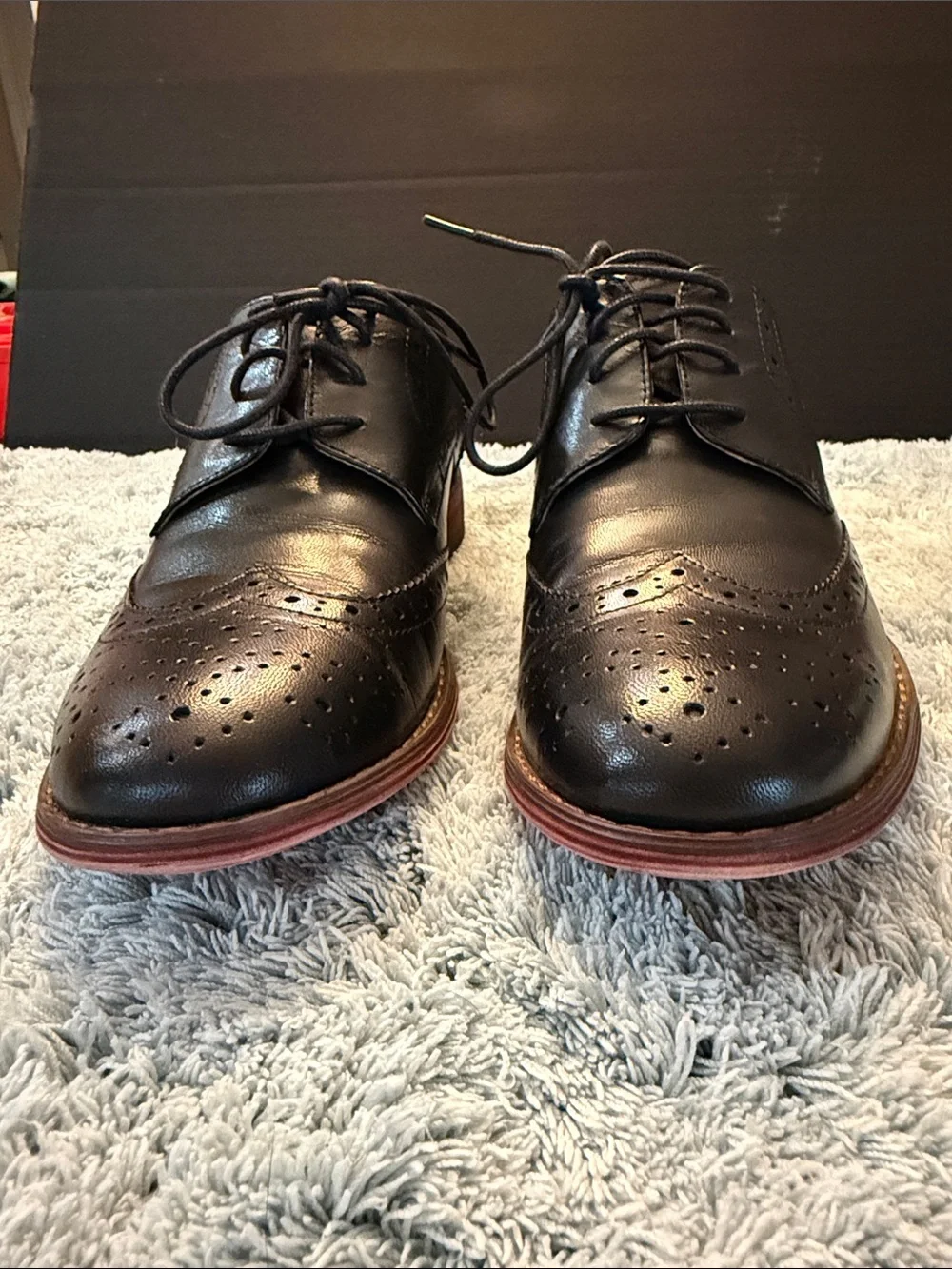 Women’s Classic Oxford Brogue Wingtip Leather Shoes - Picture 5 of 7